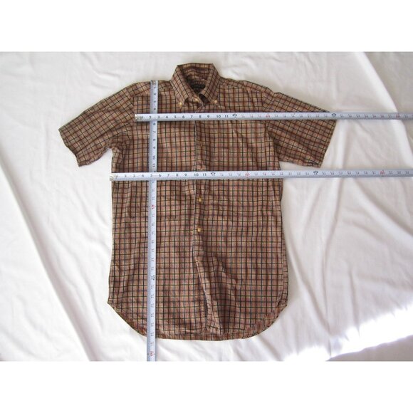 Men's Robert Talbott Plaid Button Short Sleeve Shirt Sz S (MT710) - Picture 3 of 7
